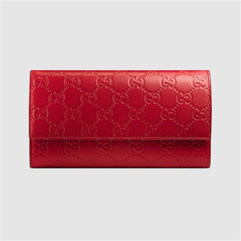 gucci signature wallet red